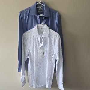 NWT Set Of 2 Lucky Brand Slim Fit 4-Way Stretch Front Button Shirts